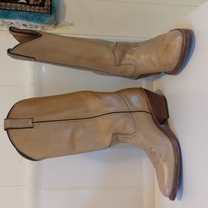 Double H Beige Tan Cowboy Boots women's 6.5